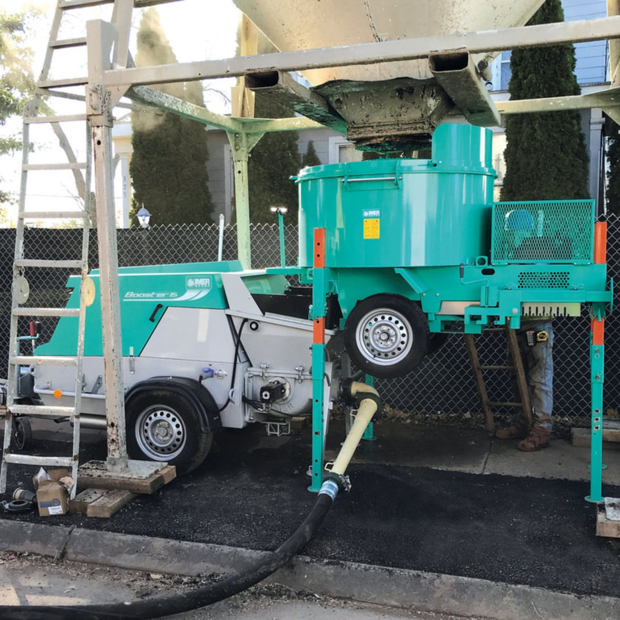 IMER Booster 20 Towable Hydraulic S-Valve Concrete Pump