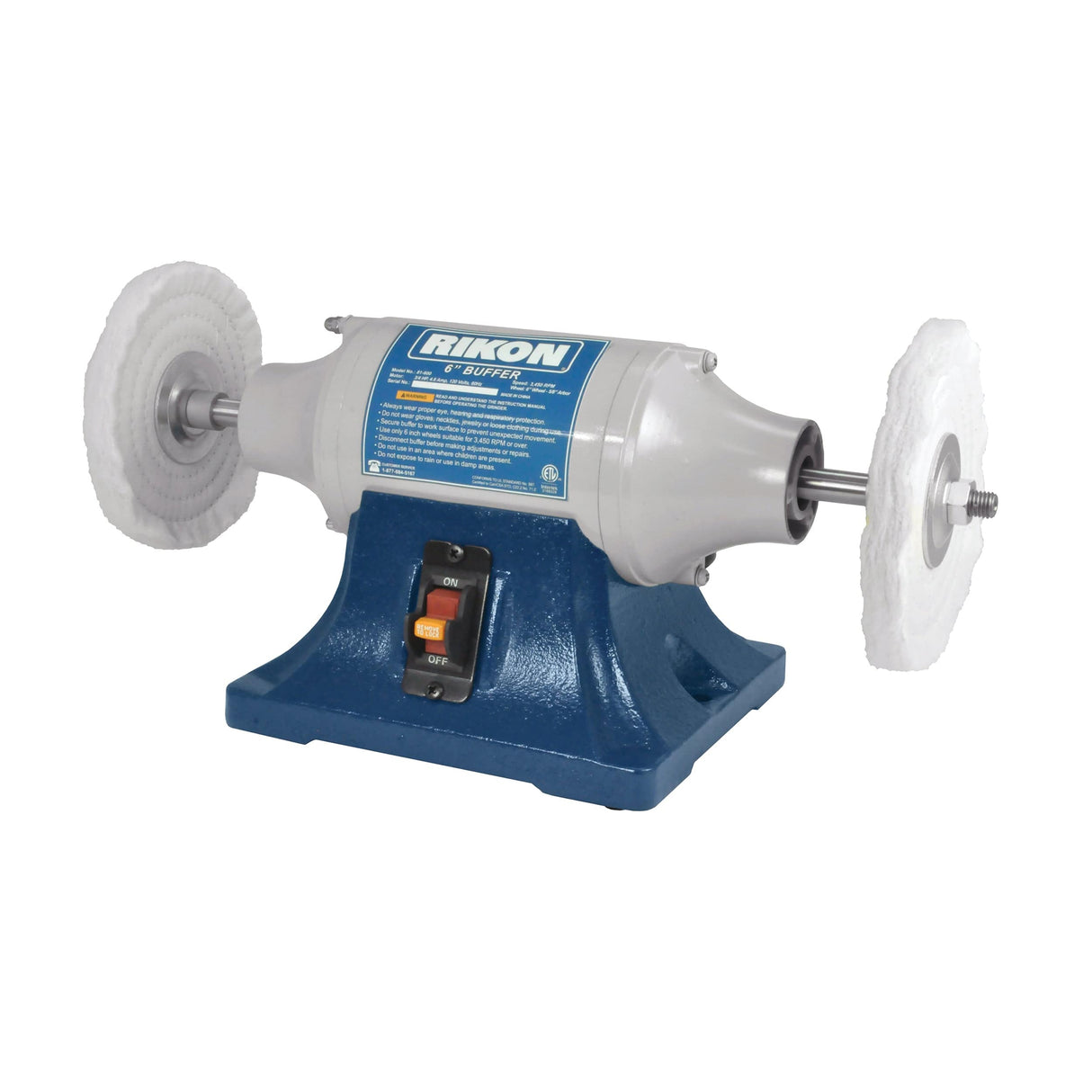 RIKON 6 in Buffer - 3/4 HP