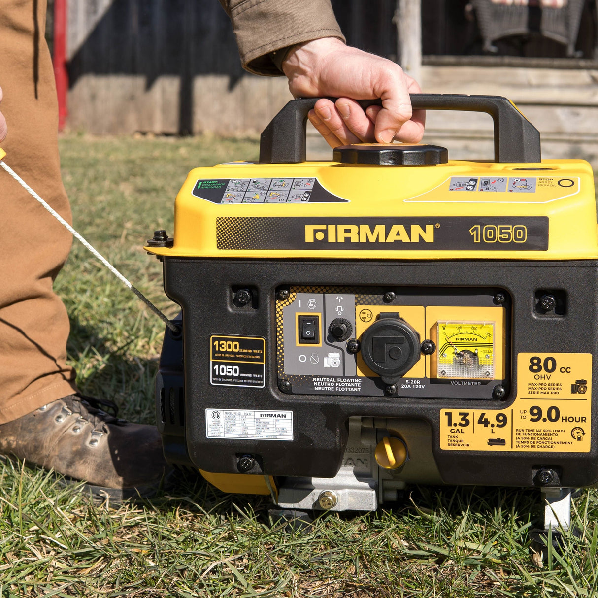 Gas Portable Generator 1300W Recoil Start
