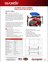 Olympic Equipment 9,000 lb Portable Boat & Trailer Storage 4-Post Lift HDMBL-9