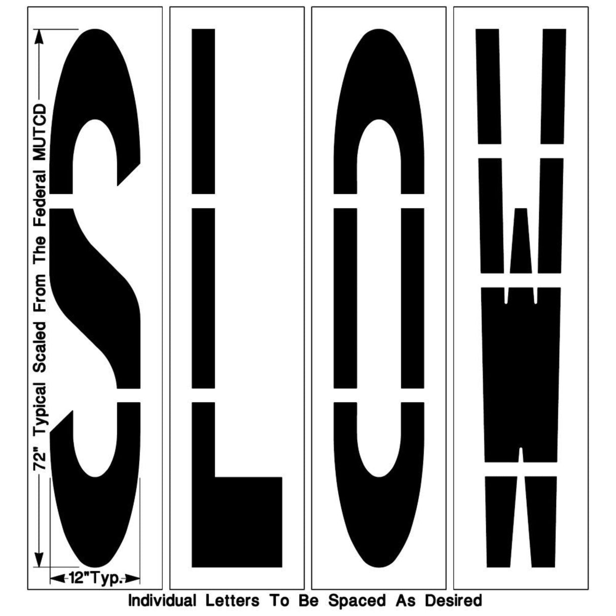 Newstripe Federal SLOW Stencil