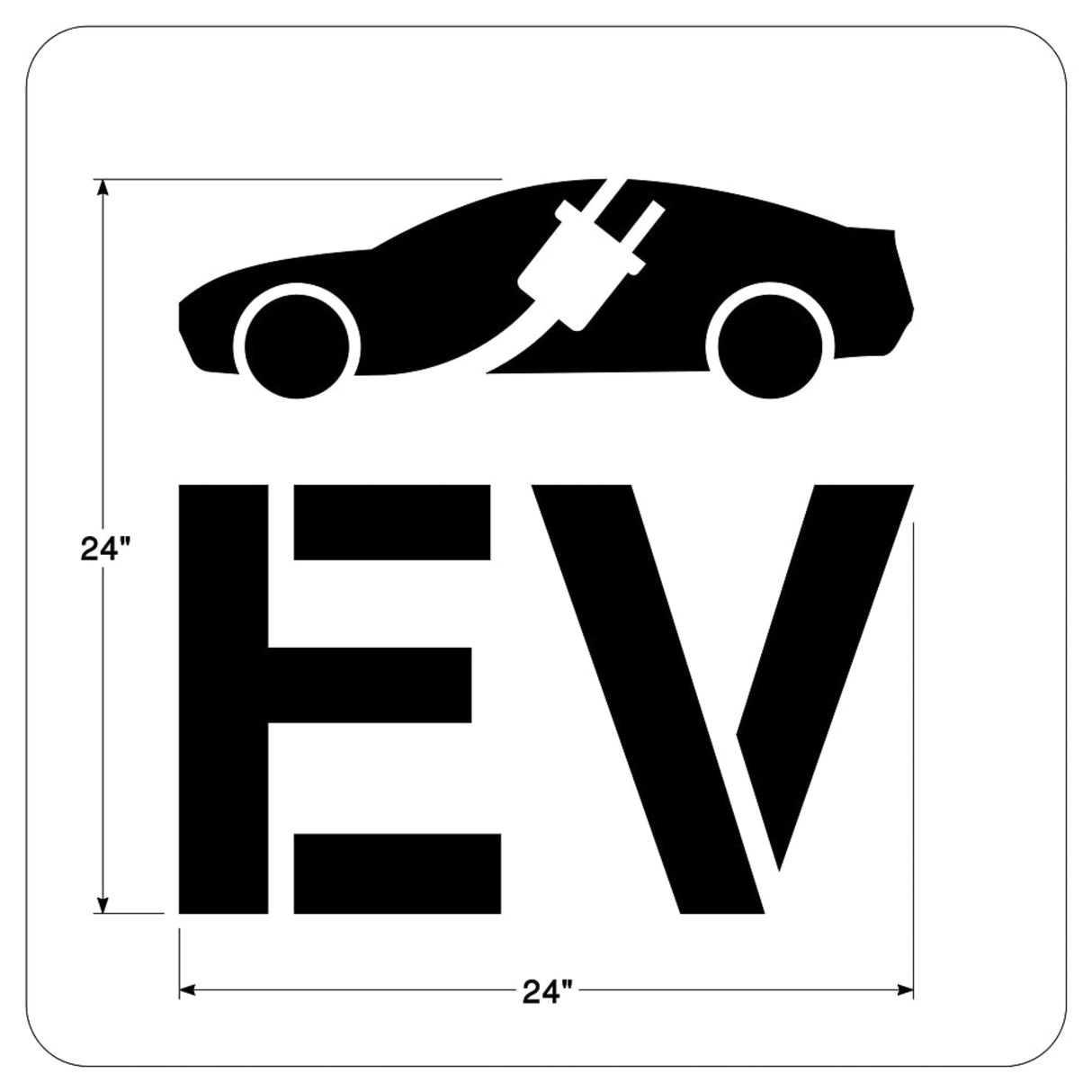 Newstripe Tesla Style Electric Vehicle (EV) Charging/Parking Stencil