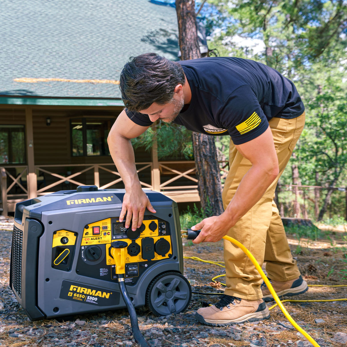 Gas Inverter Portable Generator 6650/5300 Watt 120/240V CO Alert