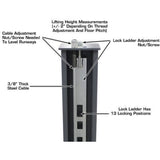 Atlas 408SL 8,000 lb Portable 4-Post Storage Lift + FP8 8-Piece Floor Panel Combo