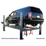 Atlas 408SL 8,000 lb Portable 4-Post Storage Lift + FP8 8-Piece Floor Panel Combo
