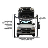 Atlas Garage PRO8000EXT-L 8,000 lb 4-Post Lift with Pro-Floor 8-Panel Combo