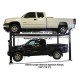 Atlas Garage PRO8000EXT-L 8,000 lb 4-Post Lift with Pro-Floor 8-Panel Combo