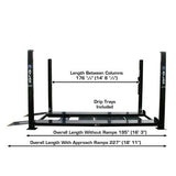 Atlas Garage PRO8000EXT-L 8,000 lb 4-Post Lift with Pro-Floor 8-Panel Combo