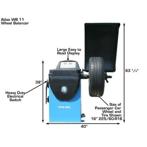 Atlas TC221 Tire Changer + WB11 Motorcycle Wheel Balancer Combo Package