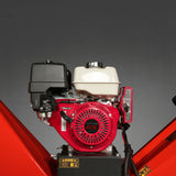 MechMaxx 6 inch HONDA E-Start Gasoline Engine Powered 4 - Wheel Drum Wood Chipper with Taillight ,  B150