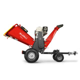 MechMaxx 6 inch HONDA E-Start Gasoline Engine Powered 4 - Wheel Drum Wood Chipper with Taillight ,  B150