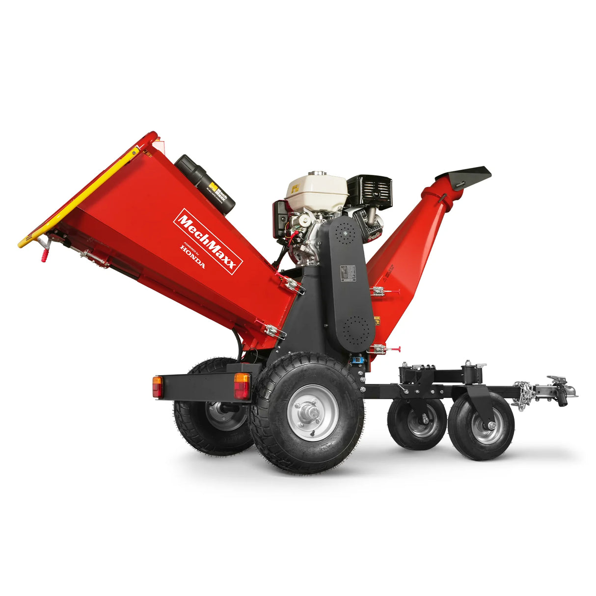 MechMaxx 6 inch HONDA E-Start Gasoline Engine Powered 4 - Wheel Drum Wood Chipper with Taillight ,  B150