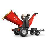 MechMaxx 6 inch HONDA E-Start Gasoline Engine Powered 4 - Wheel Drum Wood Chipper with Taillight ,  B150