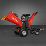 MechMaxx 6 inch ZONSEN E-Start 459cc 15hp Gas Powered 4 - Wheel Drum Wood Chipper with Taillight ,  B150