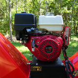 MechMaxx 6 inch HONDA E-Start Gasoline Engine Powered 4 - Wheel Drum Wood Chipper with Taillight ,  B150