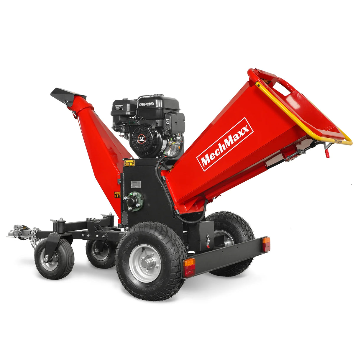 MechMaxx 6 inch ZONSEN E-Start 459cc 15hp Gas Powered 4 - Wheel Drum Wood Chipper with Taillight ,  B150