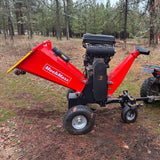 MechMaxx 8 inch ZONSEN E-Start 1000cc 35hp Gas Powered 4 - Wheel Drum Wood Chipper with Taillight ,  B200