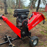 MechMaxx 8 inch ZONSEN E-Start 1000cc 35hp Gas Powered 4 - Wheel Drum Wood Chipper with Taillight ,  B200