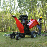 MechMaxx 8 inch ZONSEN E-Start 1000cc 35hp Gas Powered 4 - Wheel Drum Wood Chipper with Taillight ,  B200