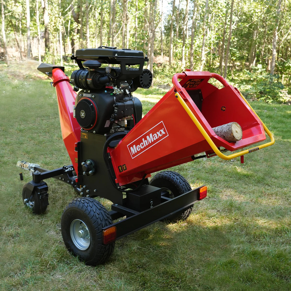 MechMaxx 8 inch ZONSEN E-Start 1000cc 35hp Gas Powered 4 - Wheel Drum Wood Chipper with Taillight ,  B200