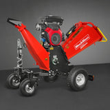 MechMaxx 8 inch HONDA E-Start 688cc 22hp Gas Powered 4 - Wheel Drum Wood Chipper with Taillight ,  B200