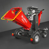 MechMaxx 8 inch HONDA E-Start 688cc 22hp Gas Powered 4 - Wheel Drum Wood Chipper with Taillight ,  B200