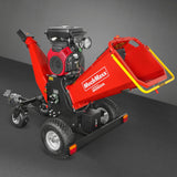 MechMaxx 8 inch HONDA E-Start 688cc 22hp Gas Powered 4 - Wheel Drum Wood Chipper with Taillight ,  B200