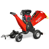 MechMaxx 8 inch HONDA E-Start 688cc 22hp Gas Powered 4 - Wheel Drum Wood Chipper with Taillight ,  B200