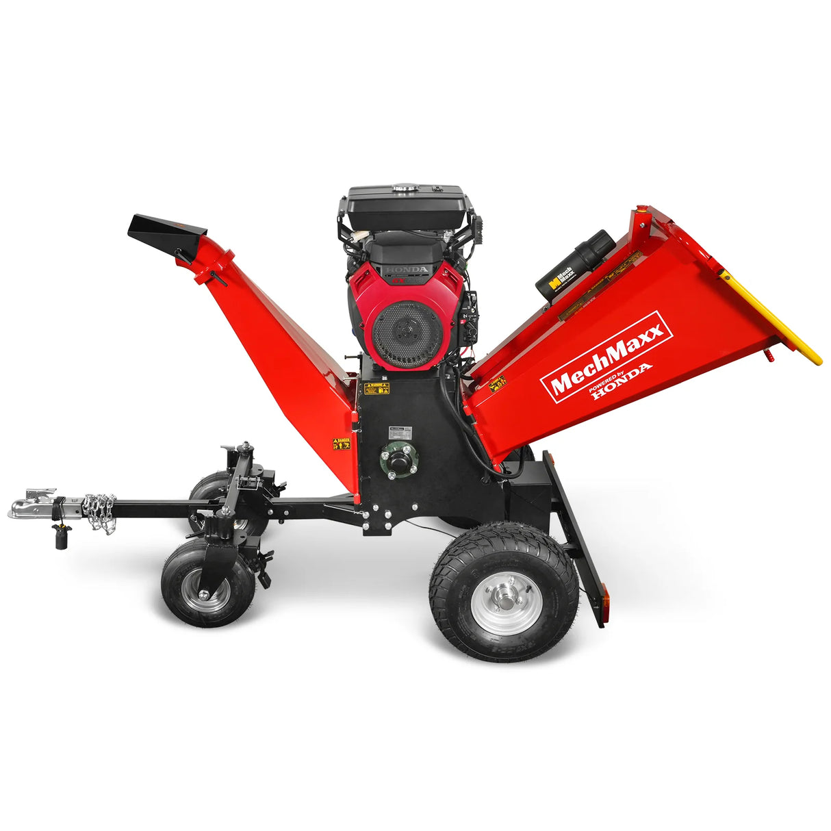 MechMaxx 8 inch HONDA E-Start 688cc 22hp Gas Powered 4 - Wheel Drum Wood Chipper with Taillight ,  B200