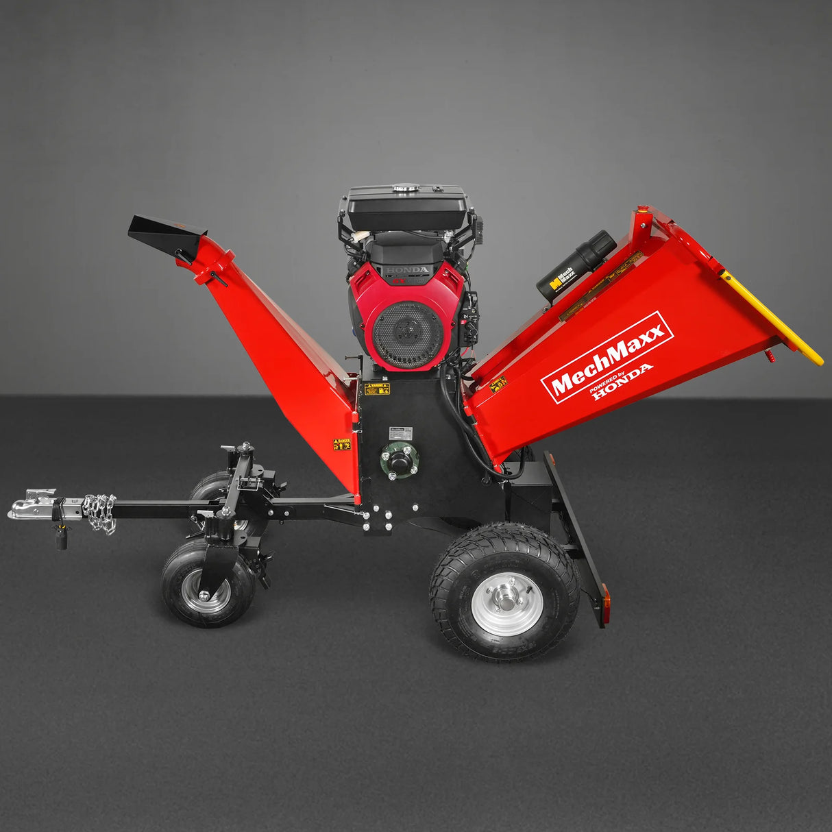 MechMaxx 8 inch HONDA E-Start 688cc 22hp Gas Powered 4 - Wheel Drum Wood Chipper with Taillight ,  B200