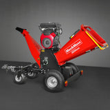 MechMaxx 8 inch HONDA E-Start 688cc 22hp Gas Powered 4 - Wheel Drum Wood Chipper with Taillight ,  B200