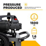 1,500 PSI 1.6 GPM 1.5 HP Electric Pressure Washer with Powerease Motor and Triplex Pump - B1515EN