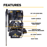 1,500 PSI 1.6 GPM 1.5 HP Electric Pressure Washer with Powerease Motor and Triplex Pump - P1515EPNW