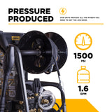 1,500 PSI 1.6 GPM 1.5 HP Electric Pressure Washer with Powerease Motor and Triplex Pump - P1515EPNW