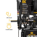 1,500 PSI 1.6 GPM 1.5 HP Electric Pressure Washer with Powerease Motor and Triplex Pump - P1515EPNW