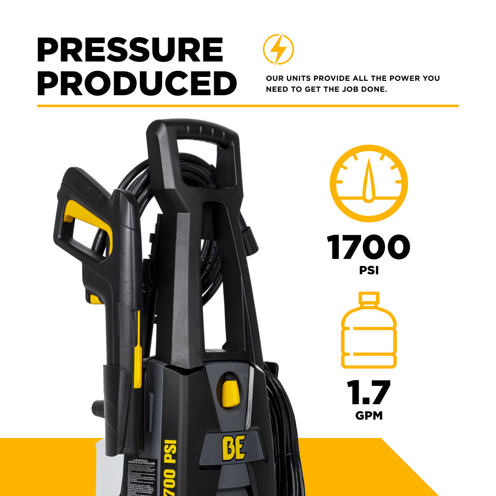 1,700 PSI 1.7 GPM Electric Power Washer with Powerease Motor and AR Axial Pump - P1715EN