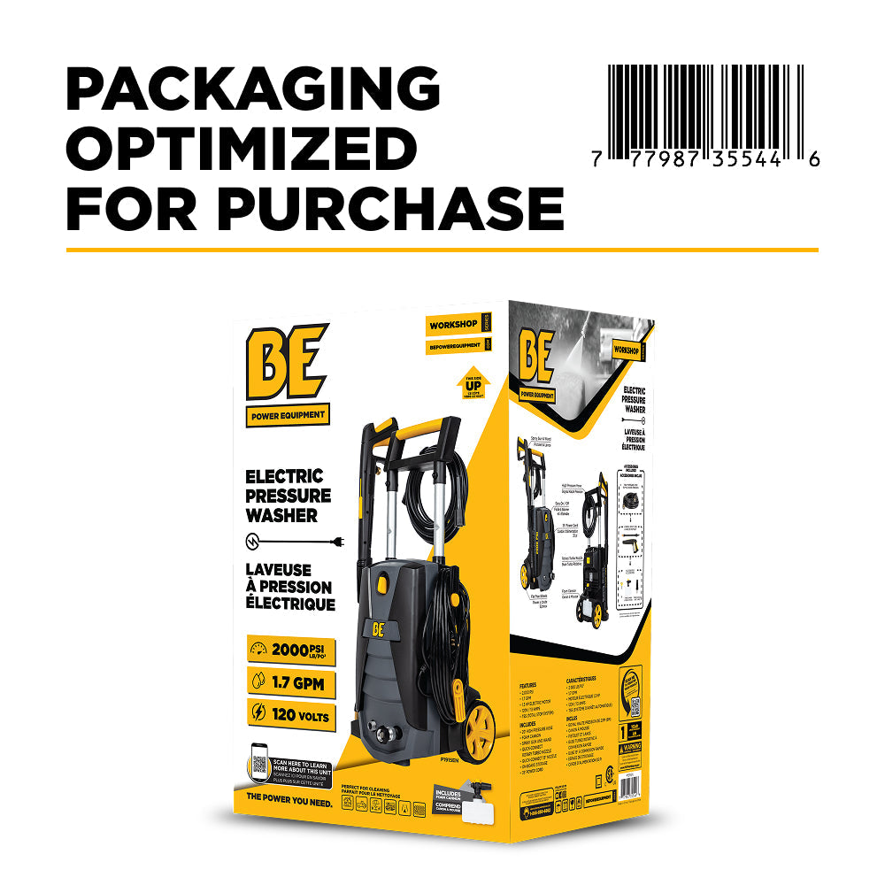 2,000 PSI 1.7 GPM Cold Water Corded Electric Pressure Washer - P1915EN