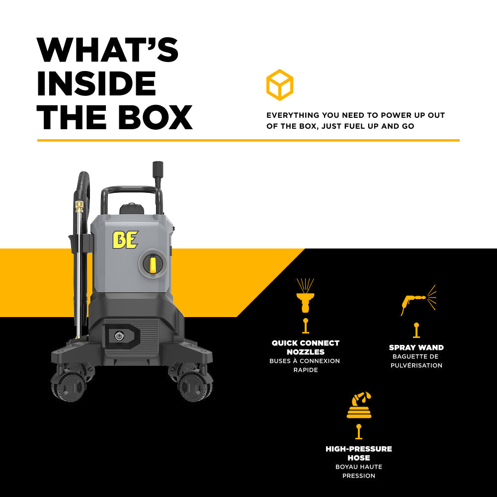 2,350 PSI 1.8 GPM Cold Water Corded Electric Pressure Washer with 4-Wheel 360° Steering - P2318EN