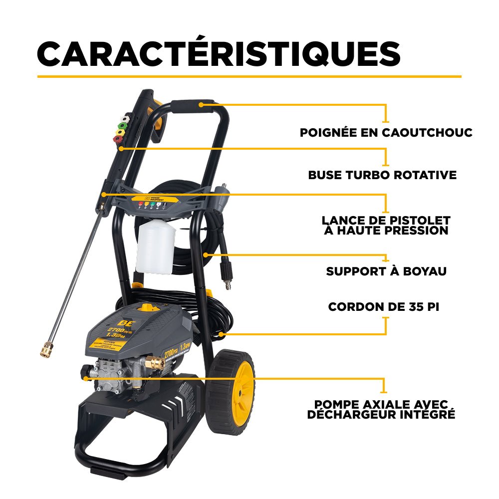 2,700 PSI 1.3 GPM Cold Water Corded Electric Pressure Washer - P2713EN