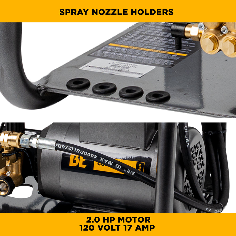1,500 PSI 2.0 GPM 2.0 HP Wall Mount Electric Pressure Washer with a Baldor Motor and CP Triplex Pump - X-1520FW1ARH