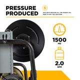 1,500 PSI 2.0 GPM 2.0 HP Wall Mount Electric Pressure Washer with a Baldor Motor and General Triplex Pump - X-1520FW1GENH
