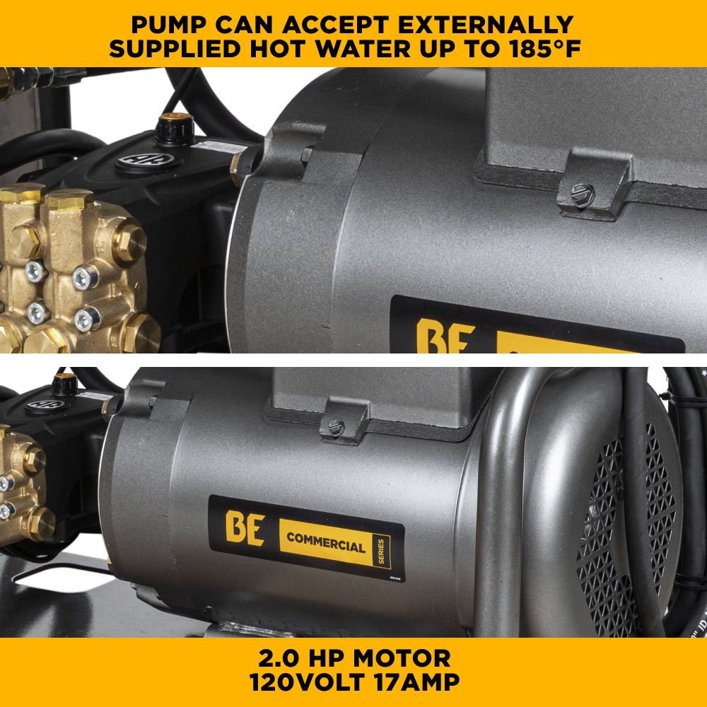 1,500 PSI 2.0 GPM 2.0 HP Wall Mount Electric Pressure Washer with a Baldor Motor and General Triplex Pump - X-1520FW1GENH