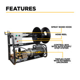 2,000 PSI 4.0 GPM 5.0 HP Wall Mount Electric Pressure Washer with a Baldor Motor and General Triplex Pump - X-2050FW1GENHT