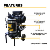 1,000 PSI 2.0 GPM Hot Water Electric Pressure Washer with General T9051EBF triplex pump - 1250