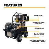 2,000 PSI 5.0 GPM Hot Water Electric Pressure Washer with General Triplex Pump -  15-520