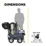 3,000 PSI 5.0 GPM Hot Water Electric Pressure Washer with General Triplex Pump -  15-530