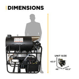 3,500 PSI 8 GPM Hot Water Diesel Pressure Washer Skid with General Triplex Pump - 5835DG