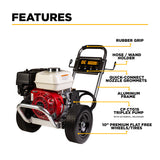 3,100 PSI 3.1GPM Cold Water Gas Pressure Washer Honda GX200 and CP Triplex Pump on Aluminum Frame - B3165HAAS