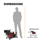 3,200 PSI 5.2 GPM Truck Mount Cold Water Gas Pressure Washer with Honda GX390 Electric Start Engine and CP Belt Drive Triplex Pump - B3213HETBAS