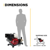 3,200 PSI 5.5 GPM Truck Mount Cold Water Gas Pressure Washer with Honda GX390 Engine and CP Belt Drive Triplex Pump - B3213HTBAS